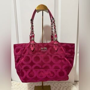 Coach vintage Fuchsia pink  Signature Tote Bag